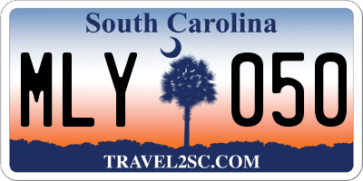 SC license plate MLY050
