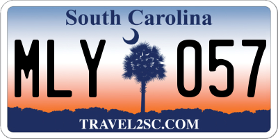 SC license plate MLY057