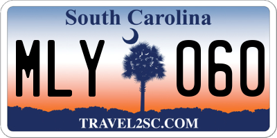 SC license plate MLY060