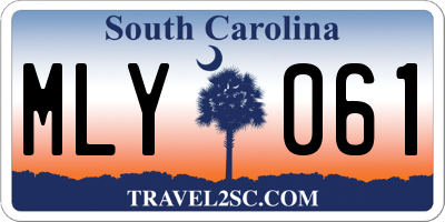 SC license plate MLY061