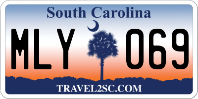 SC license plate MLY069