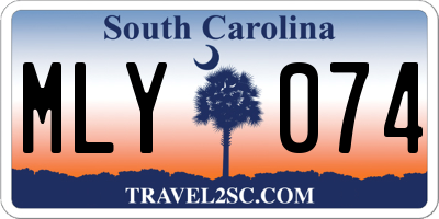 SC license plate MLY074