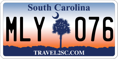 SC license plate MLY076