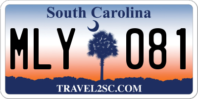 SC license plate MLY081