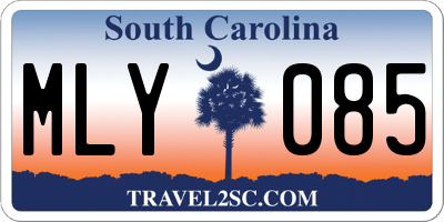 SC license plate MLY085