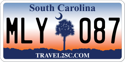 SC license plate MLY087