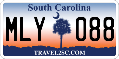 SC license plate MLY088