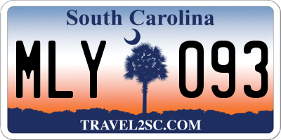 SC license plate MLY093