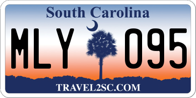SC license plate MLY095