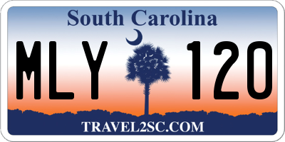SC license plate MLY120