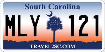 SC license plate MLY121