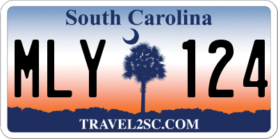 SC license plate MLY124