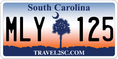 SC license plate MLY125
