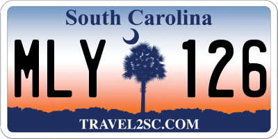 SC license plate MLY126
