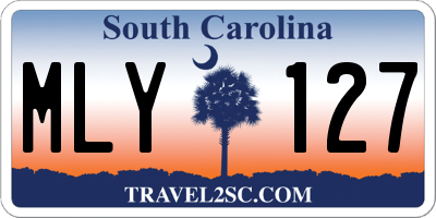 SC license plate MLY127