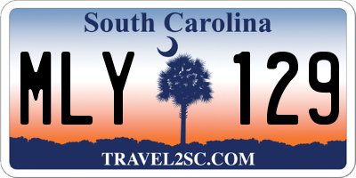 SC license plate MLY129