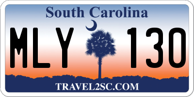 SC license plate MLY130
