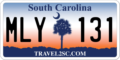SC license plate MLY131