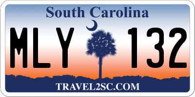 SC license plate MLY132