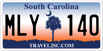 SC license plate MLY140