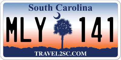 SC license plate MLY141