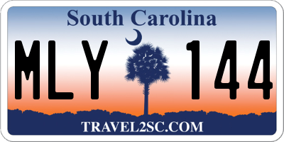 SC license plate MLY144