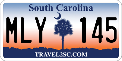 SC license plate MLY145