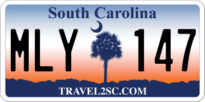 SC license plate MLY147