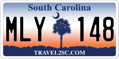 SC license plate MLY148