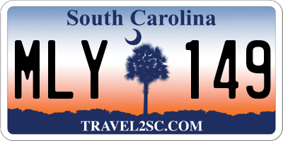 SC license plate MLY149