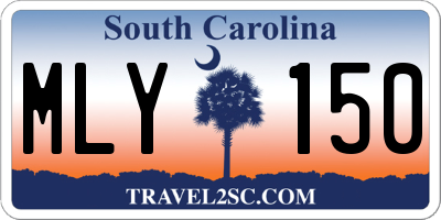 SC license plate MLY150