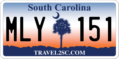 SC license plate MLY151