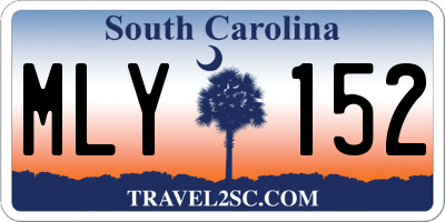 SC license plate MLY152