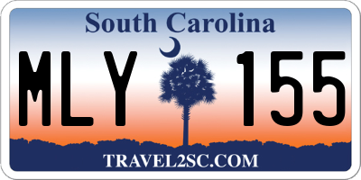 SC license plate MLY155