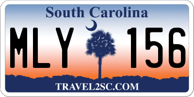 SC license plate MLY156