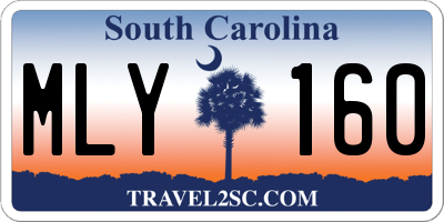 SC license plate MLY160