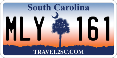 SC license plate MLY161