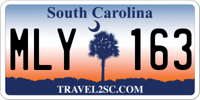 SC license plate MLY163
