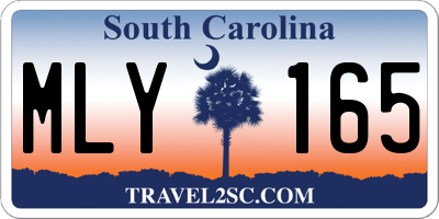 SC license plate MLY165