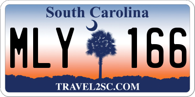 SC license plate MLY166