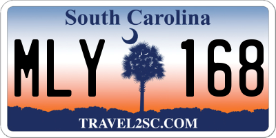SC license plate MLY168