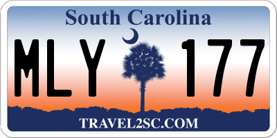 SC license plate MLY177