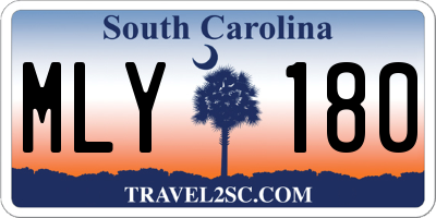 SC license plate MLY180