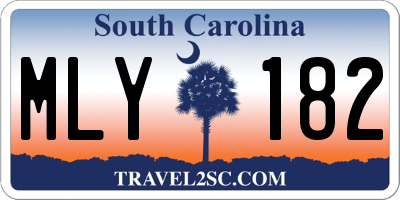 SC license plate MLY182