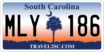 SC license plate MLY186