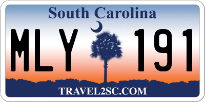 SC license plate MLY191