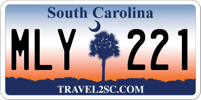 SC license plate MLY221