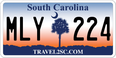 SC license plate MLY224