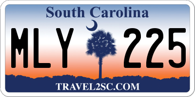 SC license plate MLY225