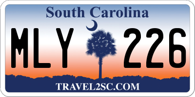 SC license plate MLY226